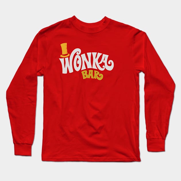 Willy Wonka chocolate bar Long Sleeve T-Shirt by Holailustra